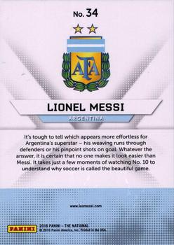 2016 Panini The National #34 Lionel Messi Back