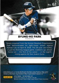2016 Panini The National VIP #62 Byung-Ho Park Back