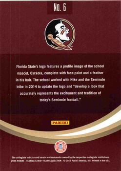 2015 Panini Florida State Seminoles #6 Official Logo Back