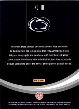 2016 Panini Penn State Nittany Lions #10 Traditions Back