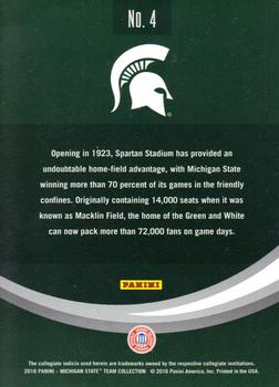 2016 Panini Michigan State Spartans #4 Spartan Stadium Back