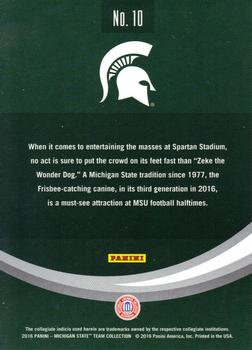 2016 Panini Michigan State Spartans #10 Traditions Back