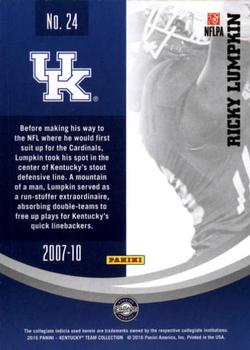 2016 Panini Kentucky Wildcats - Kentucky Silver #24 Ricky Lumpkin Back