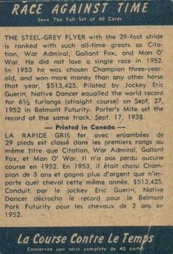 1954 Parkhurst Race Against Time (V339-12) #26 Native Dancer equals World Record Back