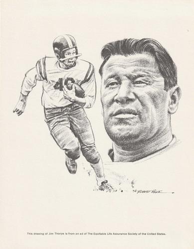 1967-73 Equitable Life Assurance Sports Hall of Fame #NNO Jim Thorpe Front