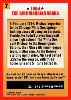 1998 Sports Illustrated for Kids - Summer 1998 Extra #7 Michael Jordan Back