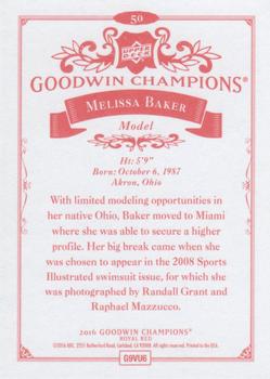 2016 Upper Deck Goodwin Champions - Royal Red #50 Melissa Baker Back