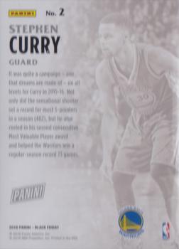 2016 Panini Black Friday - Wedges #2 Stephen Curry Back