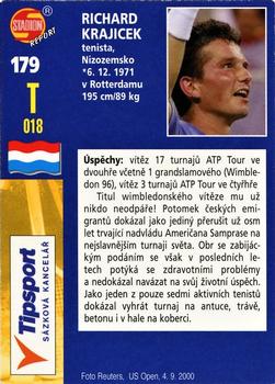 2001 Stadion World Stars #179 Richard Krajicek Back