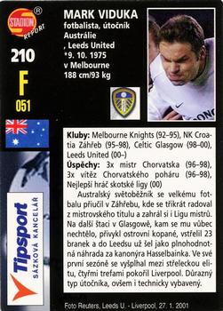 2001 Stadion World Stars #210 Mark Viduka Back