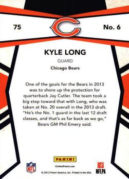 2013 Panini National Sports Collectors Convention - Team Colors #6 Kyle Long Back