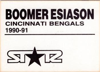 1990-91 St☆r (unlicensed) #NNO Boomer Esiason Back