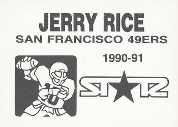 1990-91 St☆r (unlicensed) #NNO Jerry Rice Back
