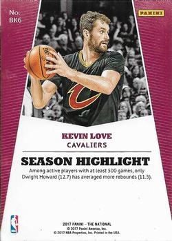 2017 Panini National Convention #BK6 Kevin Love Back