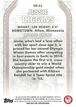 2018 Topps U.S. Olympic & Paralympic Team Hopefuls #US-11 Jessie Diggins Back