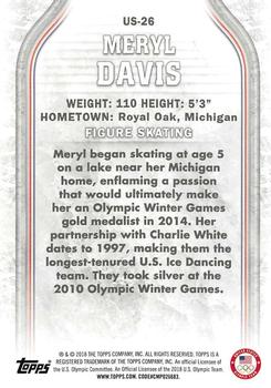 2018 Topps U.S. Olympic & Paralympic Team Hopefuls #US-26 Meryl Davis Back