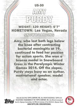 2018 Topps U.S. Olympic & Paralympic Team Hopefuls #US-30 Amy Purdy Back