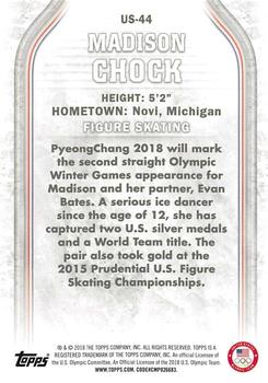 2018 Topps U.S. Olympic & Paralympic Team Hopefuls #US-44 Madison Chock Back