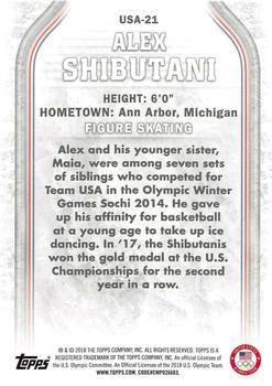 2018 Topps U.S. Olympic & Paralympic Team Hopefuls #USA-21 Alex Shibutani Back