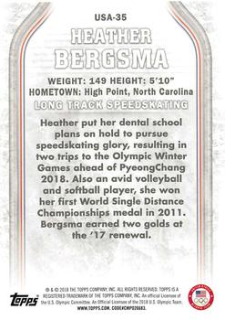 2018 Topps U.S. Olympic & Paralympic Team Hopefuls #USA-35 Heather Bergsma Back