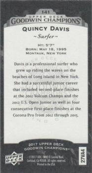 2017 Upper Deck Goodwin Champions - Canvas Minis #141 Quincy Davis Back