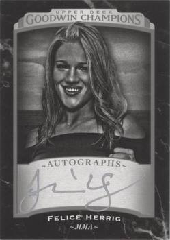 2017 Upper Deck Goodwin Champions - Black and White Autographs #128 Felice Herrig Front
