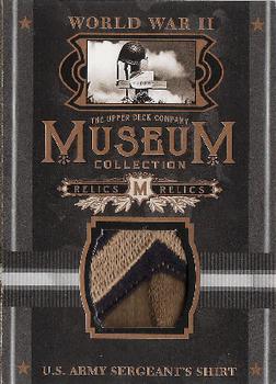 2017 Upper Deck Goodwin Champions - Museum Collection World War II Relics #MC-WWS U.S. Army Sergeant's Shirt Front
