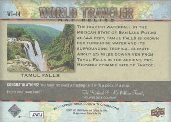 2017 Upper Deck Goodwin Champions - World Traveler Map Relics #WT-44 Tamul Falls, Mexico Back