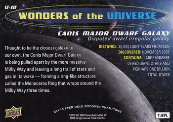 2017 Upper Deck Goodwin Champions - Wonders of the Universe #U-18 Canis Major Dwarf Galaxy Back