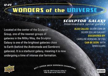 2017 Upper Deck Goodwin Champions - Wonders of the Universe #U-23 Sculptor Galaxy Back