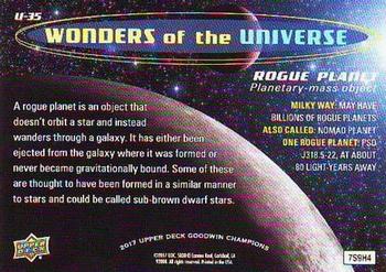 2017 Upper Deck Goodwin Champions - Wonders of the Universe #U-35 Rogue Planet Back