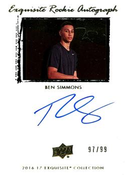 2017 Upper Deck Goodwin Champions - 2016-17 Exquisite Collection Rookie Autograph #09T-BS Ben Simmons Front