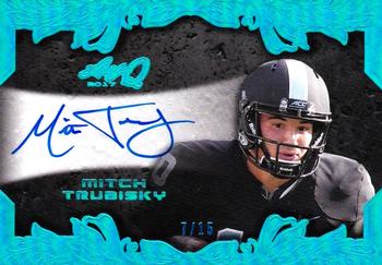 2017 Leaf Q - Blue Base Autographs #BA-MT2 Mitch Trubisky Front
