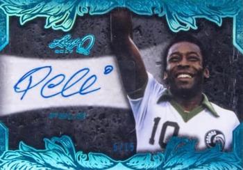 2017 Leaf Q - Blue Base Autographs #BA-P1 Pelé Front
