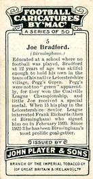 1927 Player's Football Caricatures By Mac #5 Joe Bradford Back
