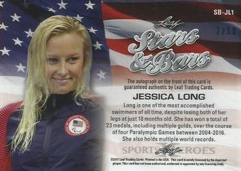 2017 Leaf Metal Sports Heroes - Stars and Bars Autographs #SB-JL1 Jessica Long Back