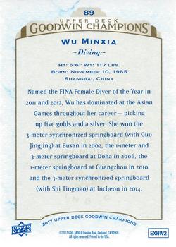 2017 Upper Deck Goodwin Champions - Royal Blue #89 Wu Minxia Back