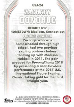 2018 Topps U.S. Olympic & Paralympic Team Hopefuls - Bronze #USA-24 Zachary Donohue Back