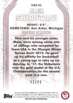 2018 Topps U.S. Olympic & Paralympic Team Hopefuls - U.S. Flag #USA-21 Alex Shibutani Back