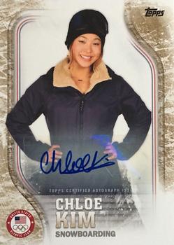 2018 Topps U.S. Olympic & Paralympic Team Hopefuls - Autographs Gold #US-36 Chloe Kim Front