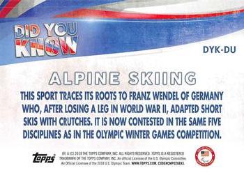 2018 Topps U.S. Olympic & Paralympic Team Hopefuls - Did You Know? #DYK-DU Danelle Umstead Back