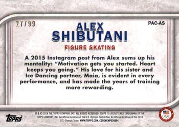 2018 Topps U.S. Olympic & Paralympic Team Hopefuls - For Pride and Country - U.S. Flag #PAC-AS Alex Shibutani Back