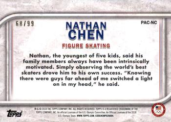 2018 Topps U.S. Olympic & Paralympic Team Hopefuls - For Pride and Country - U.S. Flag #PAC-NC Nathan Chen Back