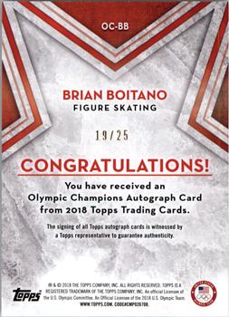 2018 Topps U.S. Olympic & Paralympic Team Hopefuls - Olympic Champions Autographs - Gold #OC-BB Brian Boitano Back