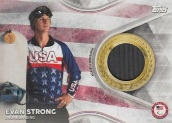 2018 Topps U.S. Olympic & Paralympic Team Hopefuls - Team USA Memorabilia Pieces #TMC-ES Evan Strong Front
