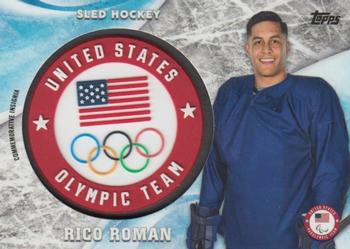 2018 Topps U.S. Olympic & Paralympic Team Hopefuls - ISOC Insignia Commemorative Relics #ICR-RR Rico Roman Front