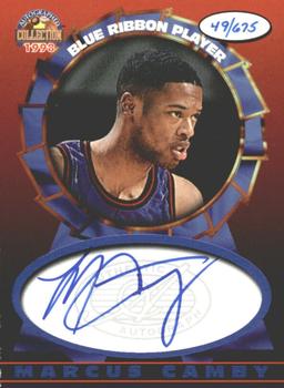 1997-98 Score Board Autographed Collection - Blue Ribbon Autographs #NNO Marcus Camby Front