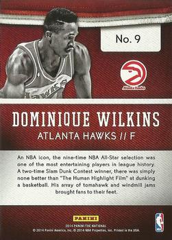 2014 Panini The National Convention - Legends Cracked Ice #9 Dominique Wilkins Back