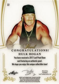 2017 Leaf Pearl #22 Hulk Hogan Back
