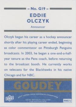 2017 Upper Deck Goodwin Champions - Goudey Royal Blue #G19 Ed Olczyk Back
